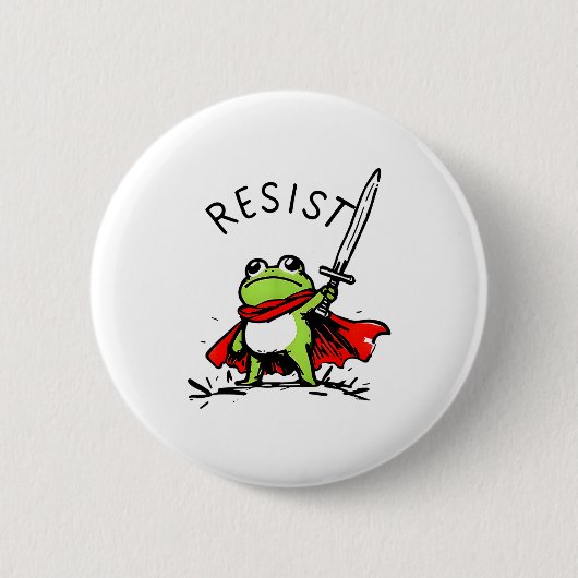 Rtland Frog Protest Resist Funny Frogs Activist Ronde Button 5,7 Cm (Voorkant)