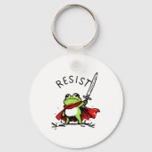 Rtland Frog Protest Resist Funny Frogs Activist Sleutelhanger (Voorkant)