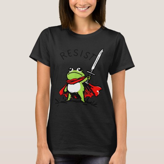 Rtland Frog Protest Resist Funny Frogs Activist  T-shirt (Voorkant)