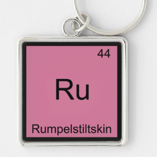 Ru - Rumpelstiltskin Grappig Chemie Element T-shir Sleutelhanger