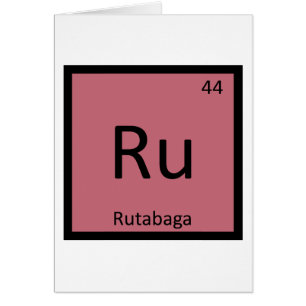 Ru - Rutabaga Chimie Tableau Périodique