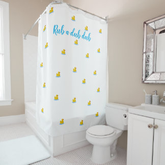 Rub-a-Dub-Dub Duck Shower Curtain Douchegordijn