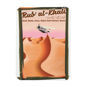 Rub' al Khali Saudi-Arabië vakantie-poster. Magneet