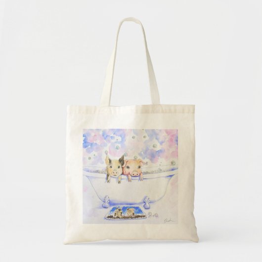 Rub een Dub Dub-piggies in de buisverf Tote Bag (Voorkant)