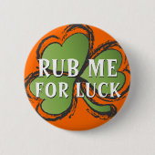 Rub me voor Luck Shamrock St. Patrick's Day Button (Voorkant)