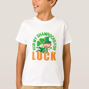 Rub mijn shamrocks voor Luck Funny St Patrick's Da T-shirt