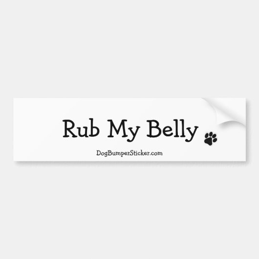 Rub My Belly Bumpersticker (Voorkant)