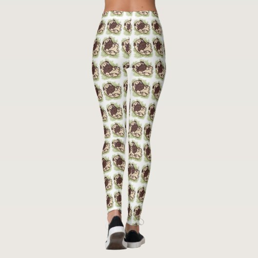 Rub My Belly Pug Leggings (Achterkant)