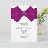 Ruban à nœud rose fuchsia & Diamants Invitation Gl (Debout devant)