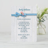 ruban à pois daisy et polka sur invitation d'anniv (Debout devant)