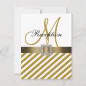 Ruban à rayures dorées Invitation de réception de  (Devant)