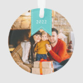 Ruban Aqua | Photo de vacances personnalisée (dos)