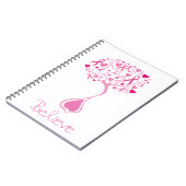 Ruban/arbre roses de carnet de cancer du sein de (Côté gauche)