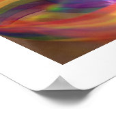 Ruban arc-en-ciel en cascade transparent. affiche (Coin)