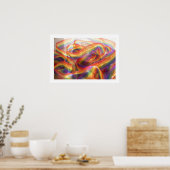 Ruban arc-en-ciel en cascade transparent. affiche (Cuisine)