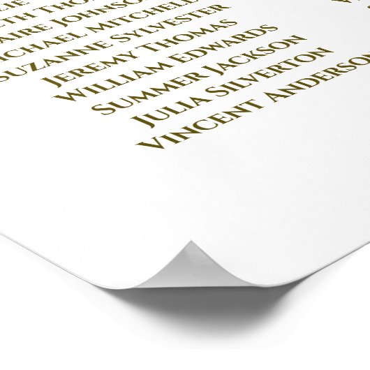 Ruban blanc et or 10 Table Mariage Tableau de sièg (Coin)