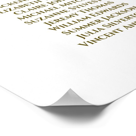 Ruban blanc et or 9 Tableau Mariage (Coin)