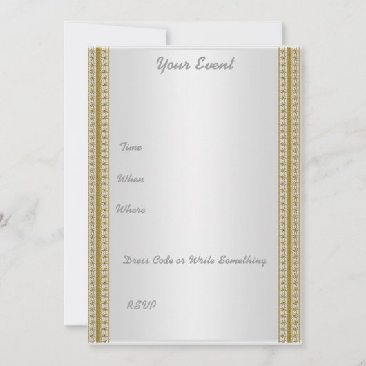 Ruban blanc Populaire Invitation d'anniversaire (Dos)