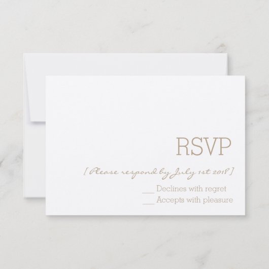 Ruban blanc rustique et chic | Mariage RSVP (Dos)