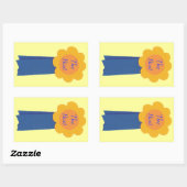 Ruban Bleu Fleur Jaune Les Meilleurs Stickers (Feuille)