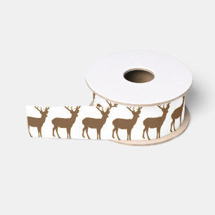 Ruban de gros-grain de cerfs communs