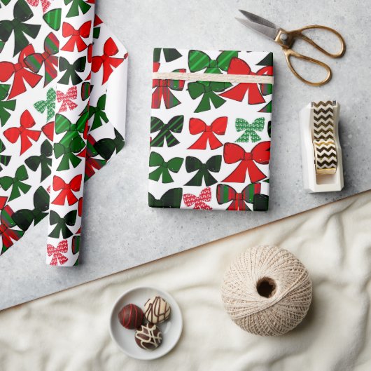 ruban de Noël papier cadeau de Noël (Artisanat)