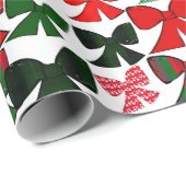 ruban de Noël papier cadeau de Noël (Coin rond)
