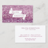 Ruban de nom blanc dans Carte de visite de Parties (Devant / Derrière)