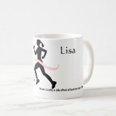 Ruban de rose de tasse du marathon des femmes (Devant droit)