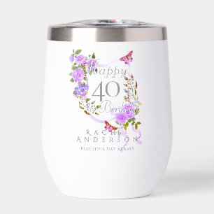 Ruban de rose pourpre 40e anniversaire