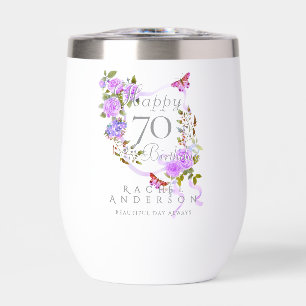 Ruban de rose pourpre 70e anniversaire