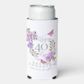 Ruban de rose violette 40e anniversaire Glacière (Seltzer Recto)