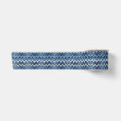 Ruban de satin chevron en denim 3" de large, bobin (Devant)