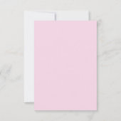 Ruban de satin rose simple RSVP de mariage (Dos)