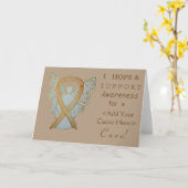 Ruban de sensibilisation à l'or Cartes d'angle de (Fleur jaune)