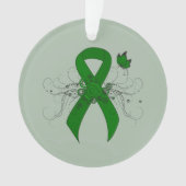 Ruban de sensibilisation au vert avec papillon (devant)