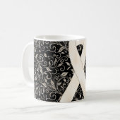 Ruban de sensibilisation blanc Mug Design (Devant gauche)