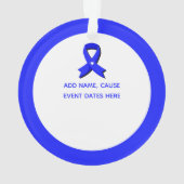 Ruban de sensibilisation bleu Coeur blanc (dos)