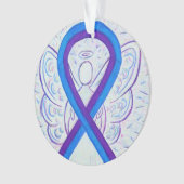 Ruban de sensibilisation bleu et violet Ornements (devant)