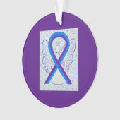 Ruban de sensibilisation bleu et violet Ornements (devant)