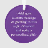 Ruban de sensibilisation bleu et violet Ornements  (dos)