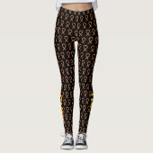 Ruban de sensibilisation jaune et rouge Leggings p (Devant)