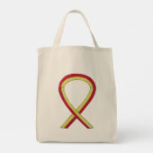 Ruban de sensibilisation jaune et rouge Sac fourre (Dos)