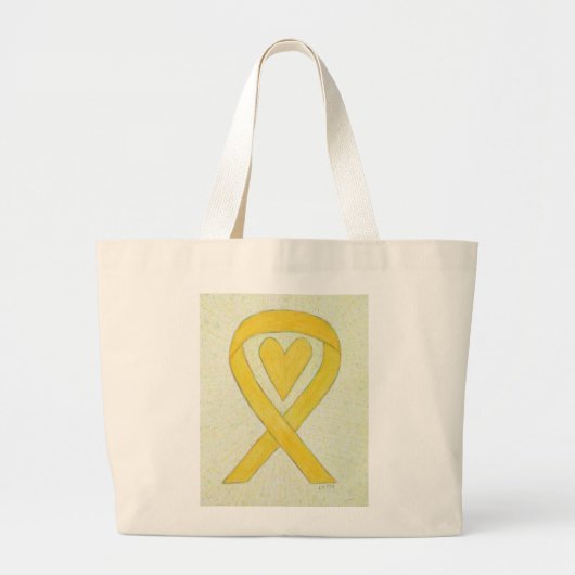 Ruban de sensibilisation jaune Sac fourre-tout d'a (Devant)