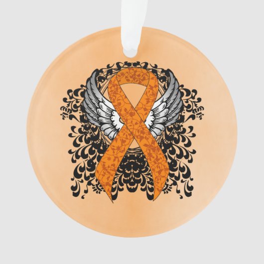 Ruban de sensibilisation orange avec ailes (devant)