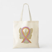 Ruban de sensibilisation rose et or Sac cabas pers (Dos)