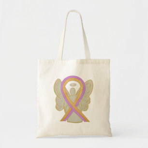 Ruban de sensibilisation rose et or Sac cabas pers