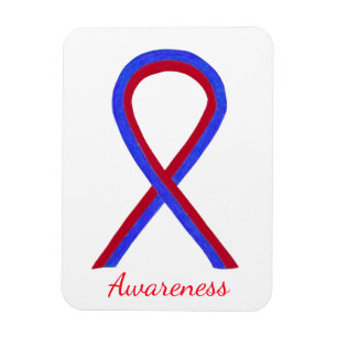 Ruban de sensibilisation rouge et bleu Magnets per