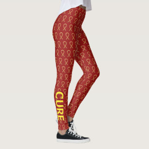 Ruban de sensibilisation rouge et jaune Leggings p