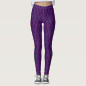 Ruban de sensibilisation vert et violet Leggings p (Devant)